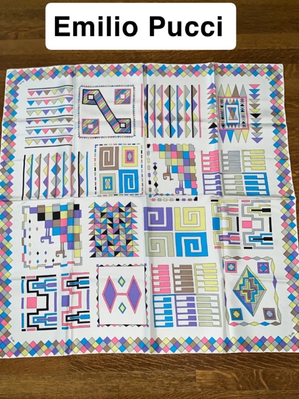Nine designer scarfs Emilio Pucci, YSL, Balenciaga Scarves lot